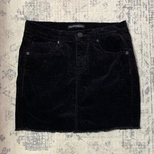 Brandy Melville Black Corduroy Mini Skirt